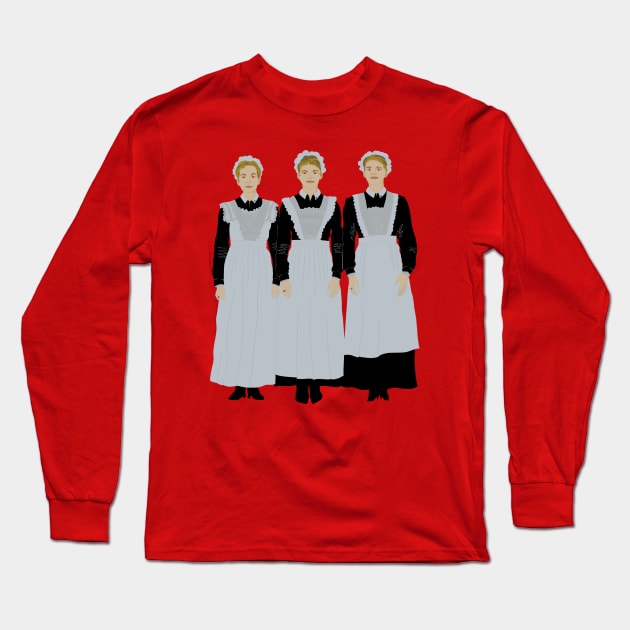 Angry Maids Long Sleeve T-Shirt by BullShirtCo